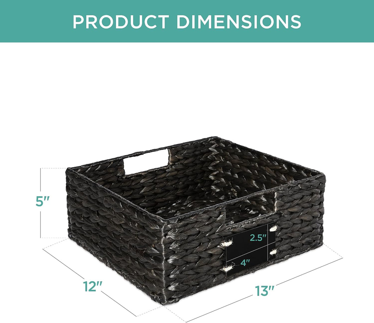 Best Choice Products Set of 4 16x12in Large Water Hyacinth Pantry Baskets, Woven Organizers w/Chalkboard Label, Chalk Marker - Natural