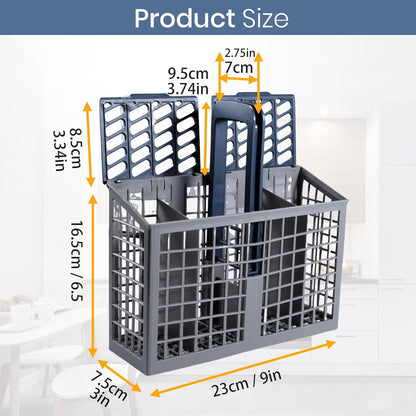 Dishwasher Cutlery Basket (9 x 3 x 10.3 inches) Fit For samsung DD82-01112A / ‎DD94-01013A / DD97-00250A Silverware Utensil Basket - Competible With Samsung, whirlpo-l, Bosch etc. Parts DD82-01384A