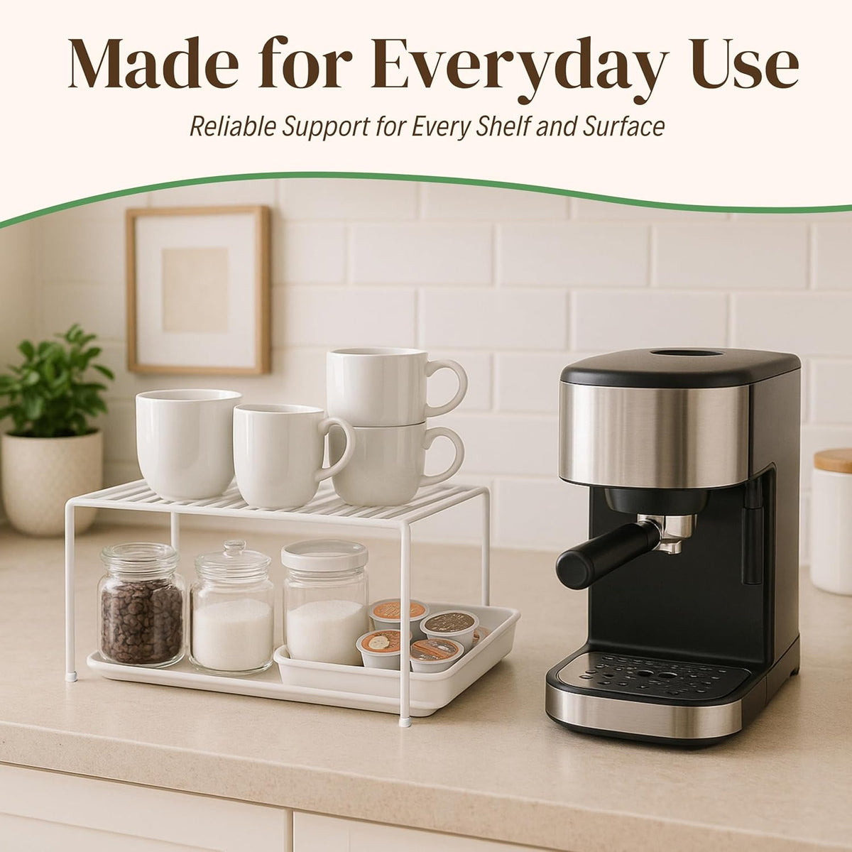 2-Pack Wire Shelves, Cabinet Shelf Risers & Freezer Organizers