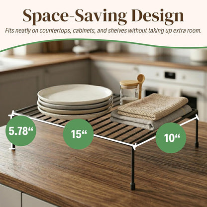 2-Pack Wire Shelves, Cabinet Shelf Risers & Freezer Organizers