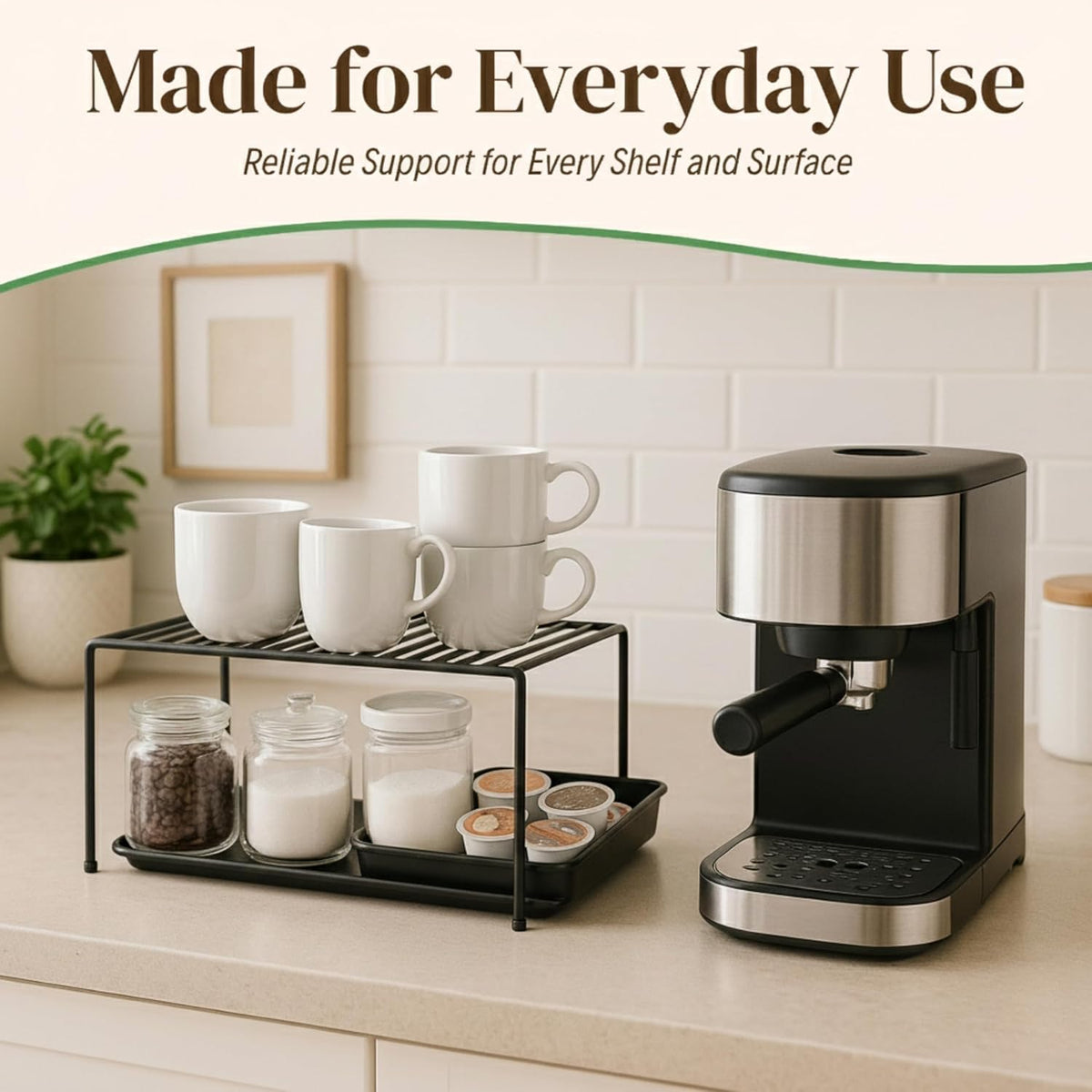 2-Pack Wire Shelves, Cabinet Shelf Risers & Freezer Organizers