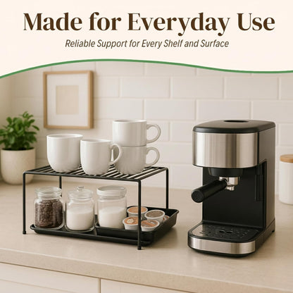 2-Pack Wire Shelves, Cabinet Shelf Risers & Freezer Organizers