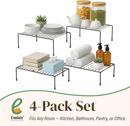 2-Pack Wire Shelves, Cabinet Shelf Risers & Freezer Organizers