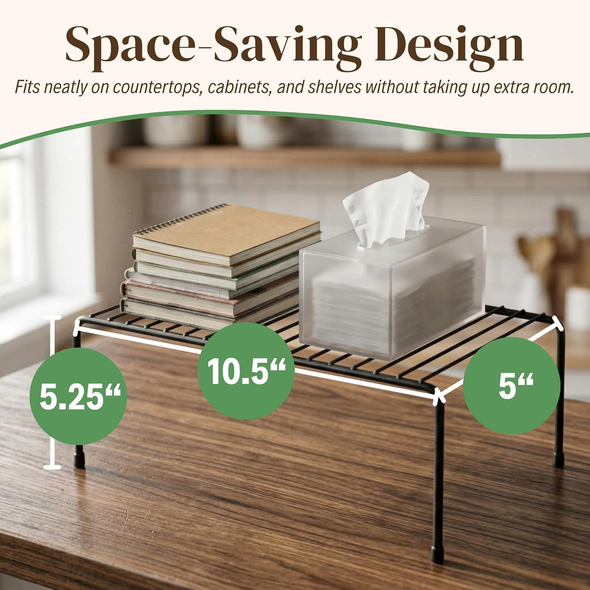 2-Pack Wire Shelves, Cabinet Shelf Risers & Freezer Organizers