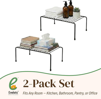 2-Pack Wire Shelves, Cabinet Shelf Risers & Freezer Organizers
