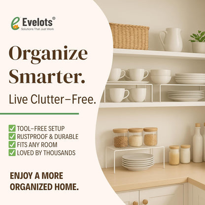 2-Pack Wire Shelves, Cabinet Shelf Risers & Freezer Organizers