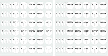 600 Pieces Expiration Date Food Stickers, 1" Circle Dot Small Blank Food Date Labels for Food Containers Storage Freezer Restaurant FoodSaver Food Service Prep Best by Labels
