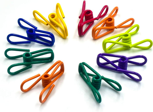 16 Pack Chip Clips, Utility PVC-Coated Colorful Steel Clip for Sealing Food