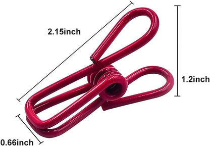 16 Pack Chip Clips, Utility PVC-Coated Colorful Steel Clip for Sealing Food