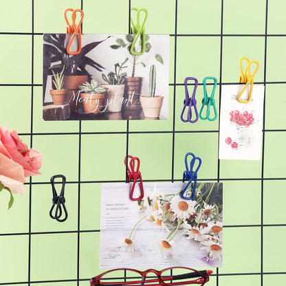 16 Pack Chip Clips, Utility PVC-Coated Colorful Steel Clip for Sealing Food