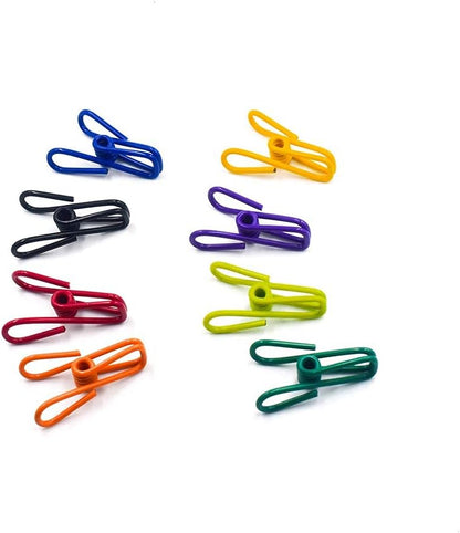16 Pack Chip Clips, Utility PVC-Coated Colorful Steel Clip for Sealing Food