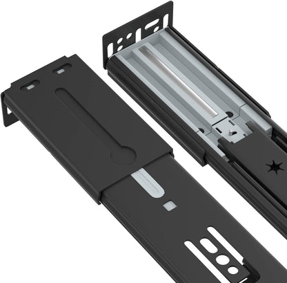Full Extension Ball Bearing Drawer Slides 8 10 12 14 16 18 20 22 24 Inch Heavy Duty Side Mount File Cabinet Rails Dresser Runner Kitchen Cabinet Drawer Glides 100 LB Capacity (12 inch,1 Pair)