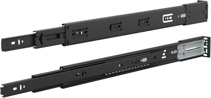 Full Extension Ball Bearing Drawer Slides 8 10 12 14 16 18 20 22 24 Inch Heavy Duty Side Mount File Cabinet Rails Dresser Runner Kitchen Cabinet Drawer Glides 100 LB Capacity (12 inch,1 Pair)