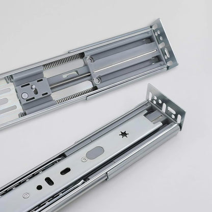 Full Extension Ball Bearing Drawer Slides 8 10 12 14 16 18 20 22 24 Inch Heavy Duty Side Mount File Cabinet Rails Dresser Runner Kitchen Cabinet Drawer Glides 100 LB Capacity (12 inch,1 Pair)
