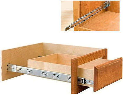 Full Extension Ball Bearing Drawer Slides 8 10 12 14 16 18 20 22 24 Inch Heavy Duty Side Mount File Cabinet Rails Dresser Runner Kitchen Cabinet Drawer Glides 100 LB Capacity (12 inch,1 Pair)