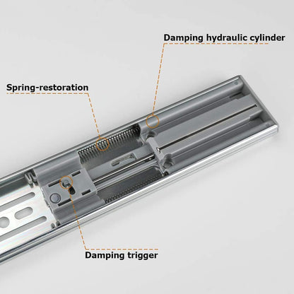 Full Extension Ball Bearing Drawer Slides 8 10 12 14 16 18 20 22 24 Inch Heavy Duty Side Mount File Cabinet Rails Dresser Runner Kitchen Cabinet Drawer Glides 100 LB Capacity (12 inch,1 Pair)