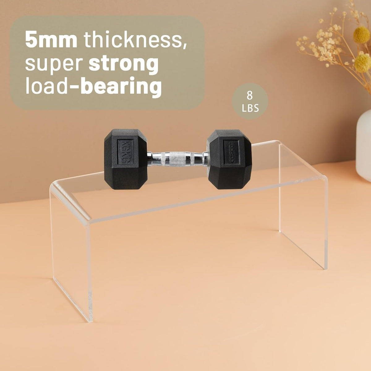 Clear Cabinet Shelf Organizers, Shelf Risers Kitchen Cabinets, Spice Rack for Dishes, Soda Cans and Cup（11.8 x 4.72 x 4.72 Inch）