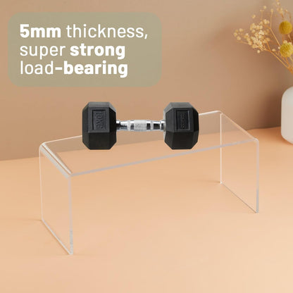 Clear Cabinet Shelf Organizers, Shelf Risers Kitchen Cabinets, Spice Rack for Dishes, Soda Cans and Cup（11.8 x 4.72 x 4.72 Inch）