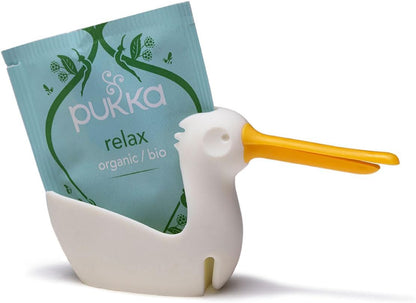 Pelicup: Tea Bag Holder - Fun Pelican-Shaped Silicone Tea Bag Holder for Cup w/Tea Bag Rest, 2.3x4.3x1.2 in, Cute Tea Accessories for Tea Lovers