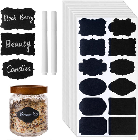 360 Pcs Chalkboard Labels Stickers for Glass Jars, 2.1"x 1.4"
