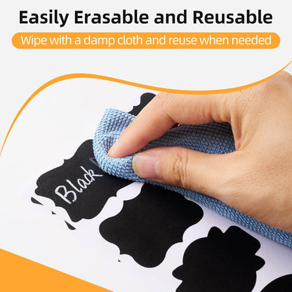 360 Pcs Chalkboard Labels Stickers for Glass Jars, 2.1"x 1.4"