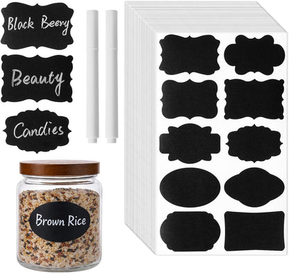 360 Pcs Chalkboard Labels Stickers for Glass Jars, 2.1"x 1.4"