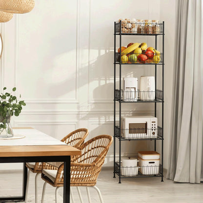 Water Bottle Organizer 5 Tier Water Bottle Storage Rack Beverage Organizer for Pantry, Metal Bottled Water Drink Holder, Large Capacity Soda Can Organizer for Kitchen Party