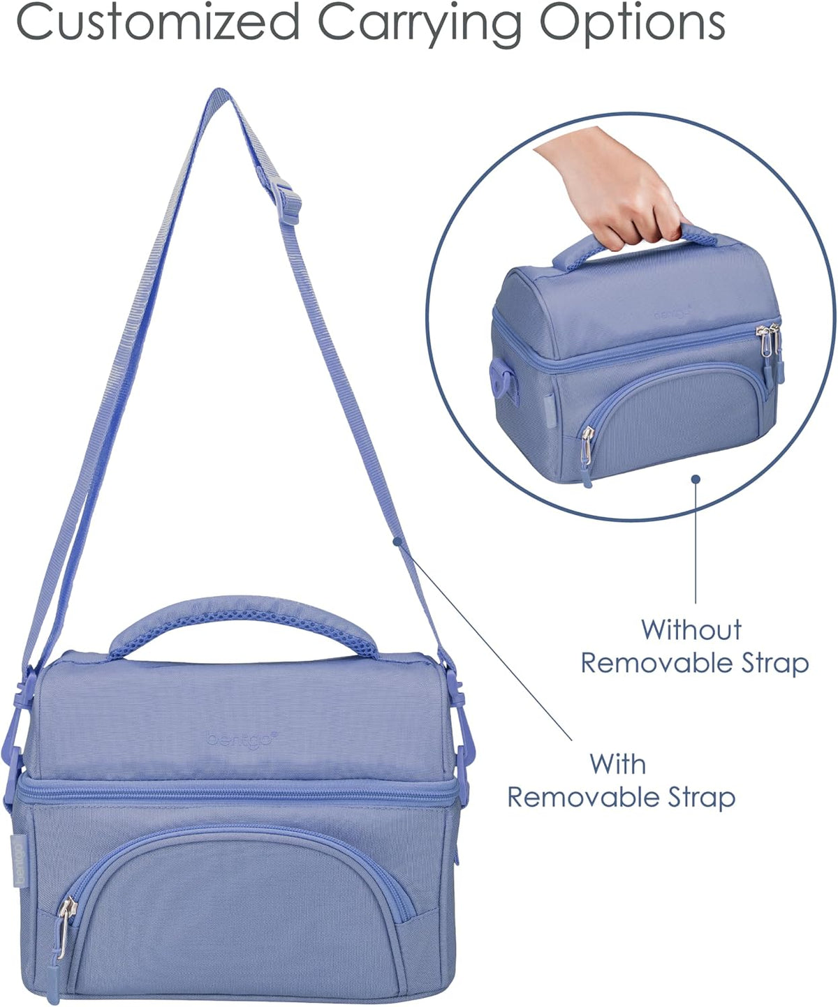 Deluxe Insulated Lunch Bag with Adjustable Strap & Outer Pocket