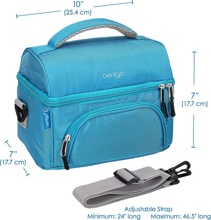 Deluxe Insulated Lunch Bag with Adjustable Strap & Outer Pocket