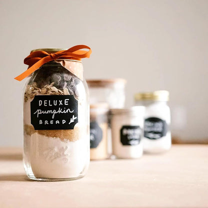 220 Pcs Waterproof Chalkboard Labels，2 Sizes with 1 White Chalk Marker, Reusable Label for Pantry, Jars, Storage Bin, Food Container, Jars, Containers