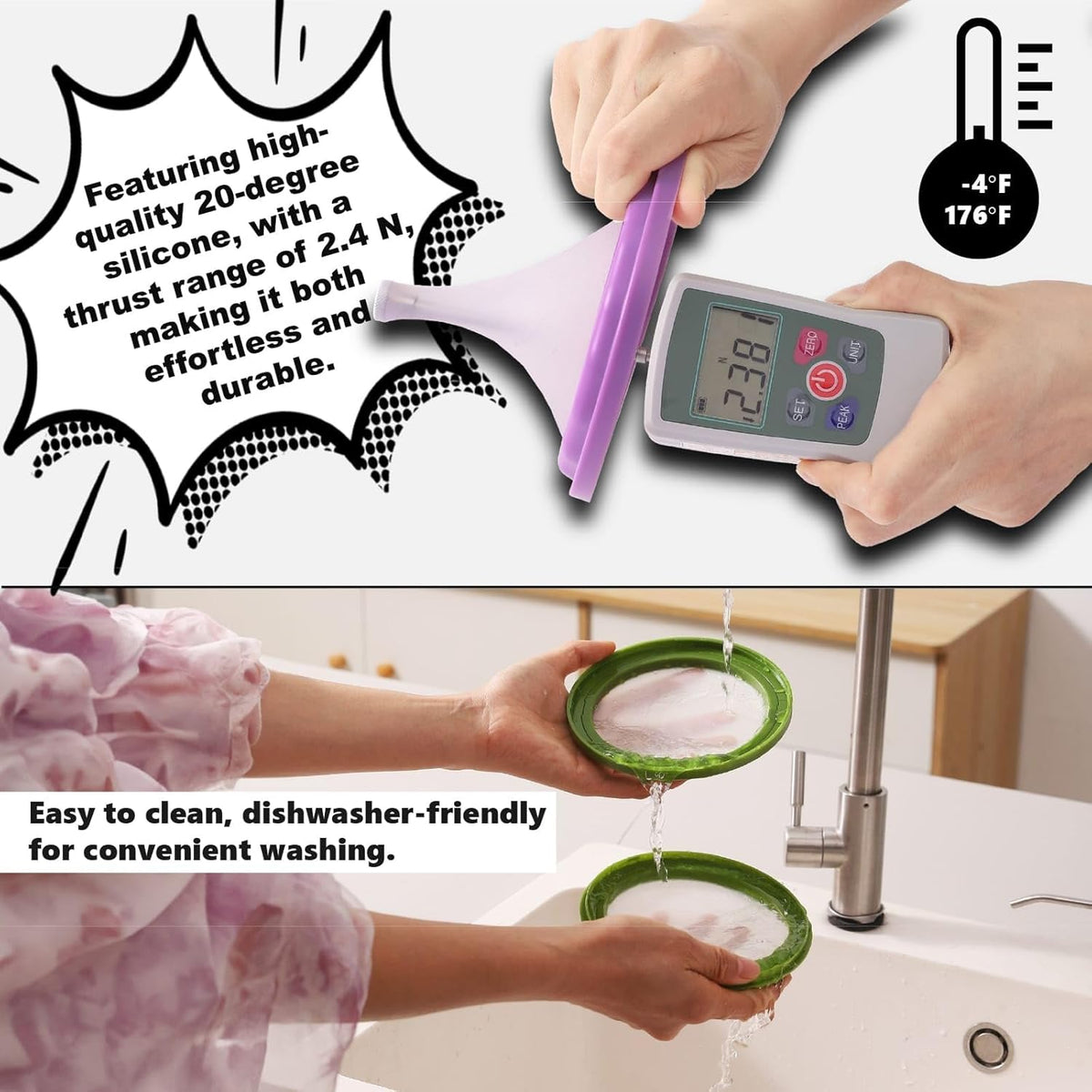 SOOPLEU Double-Sided Avocado Saver & Onion Storage, 4Pcs Food Holder | Upgraded Double-Sided Silicone! 4Pcs Avocado Saver & Onion Storage. Keeps garlic, tomato & produce fresh in fridge containers
