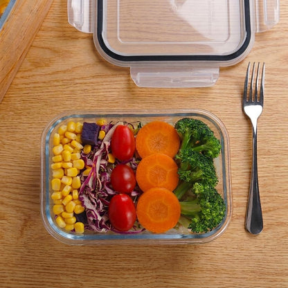 5Pack 22oz Glass Storage Containers with Lids, Grey