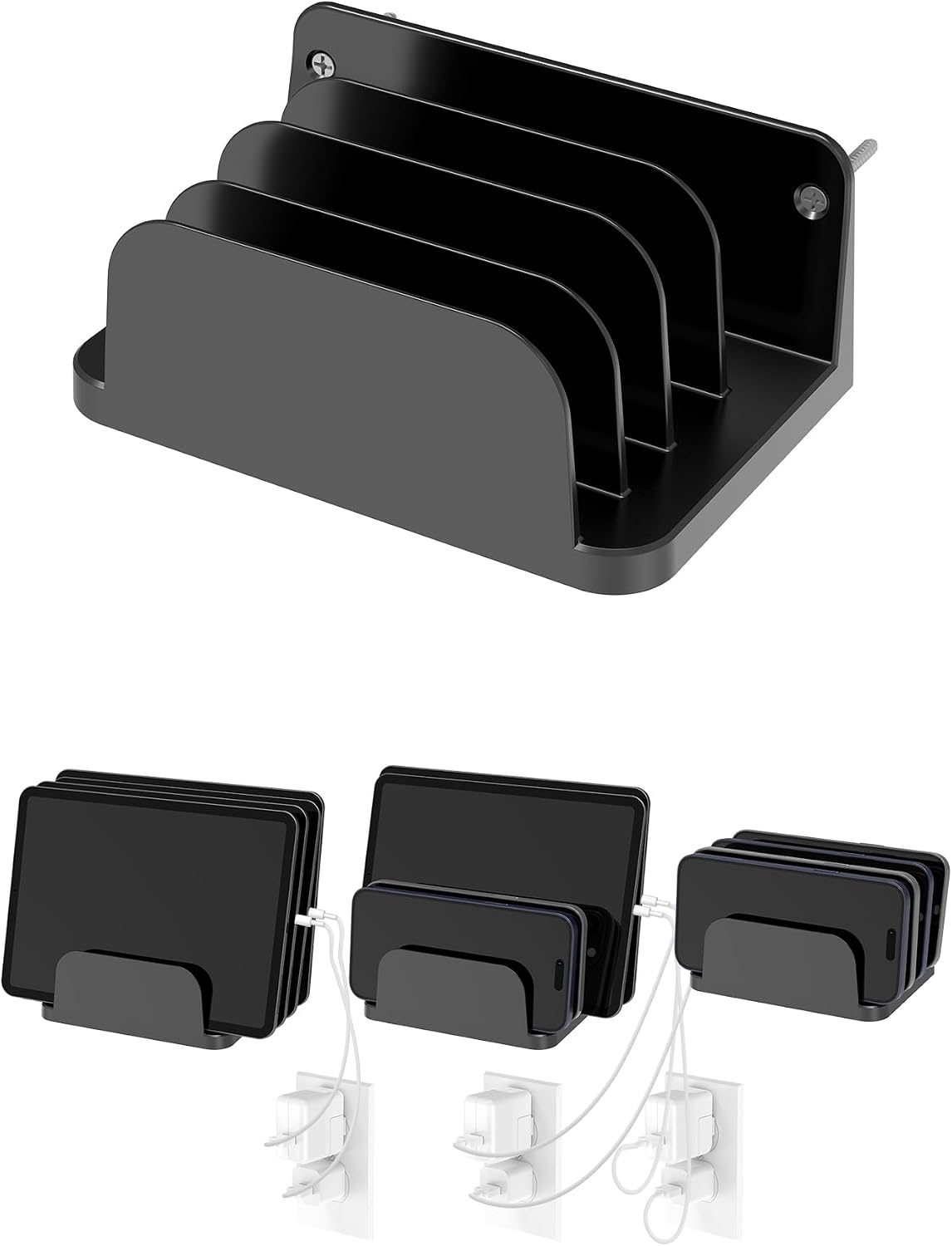 Wall Mount Phone Holder, Black