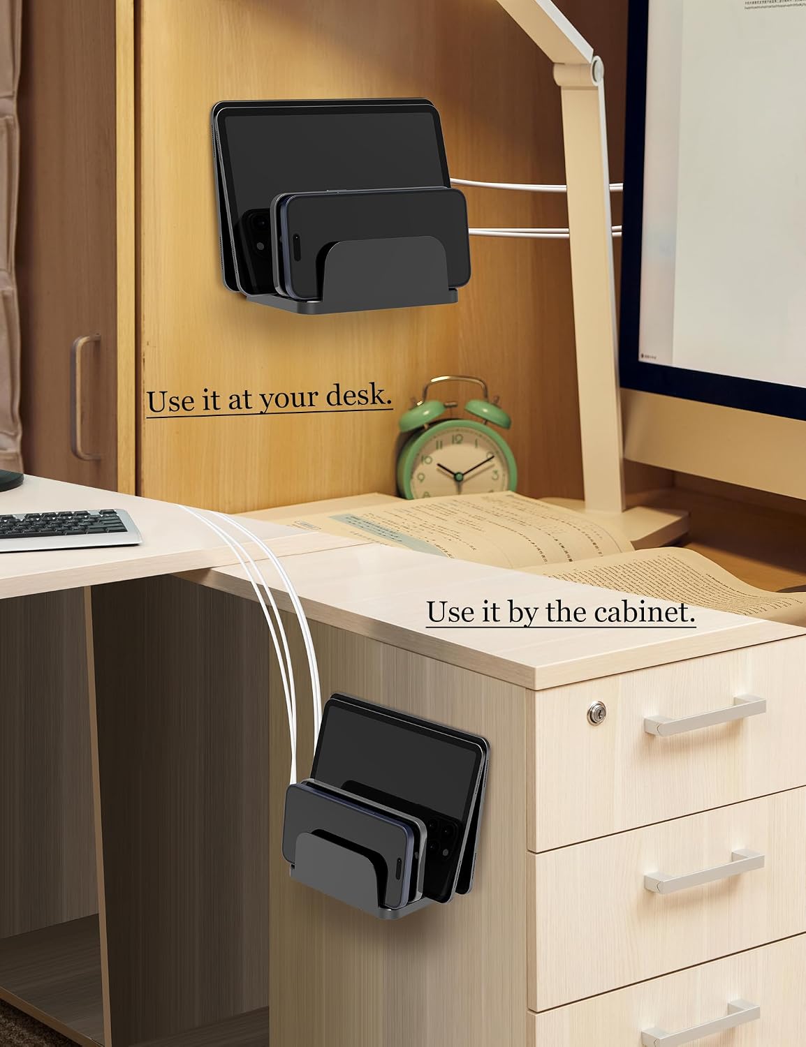 Wall Mount Phone Holder, Black