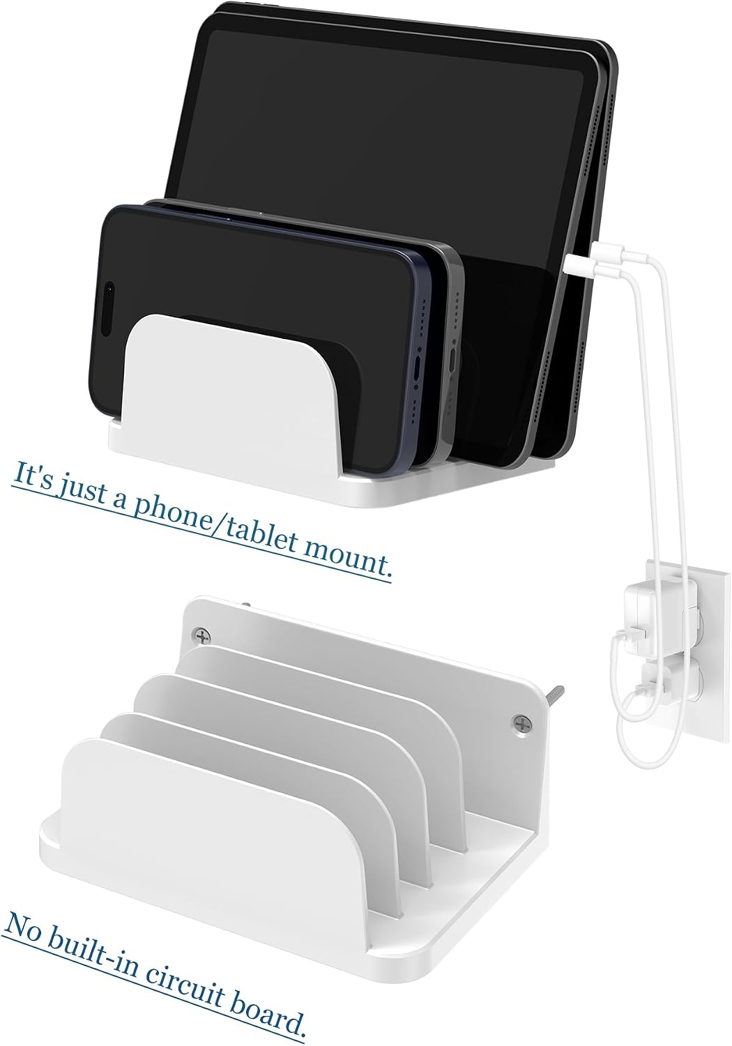 Wall Mount Phone Holder, Black