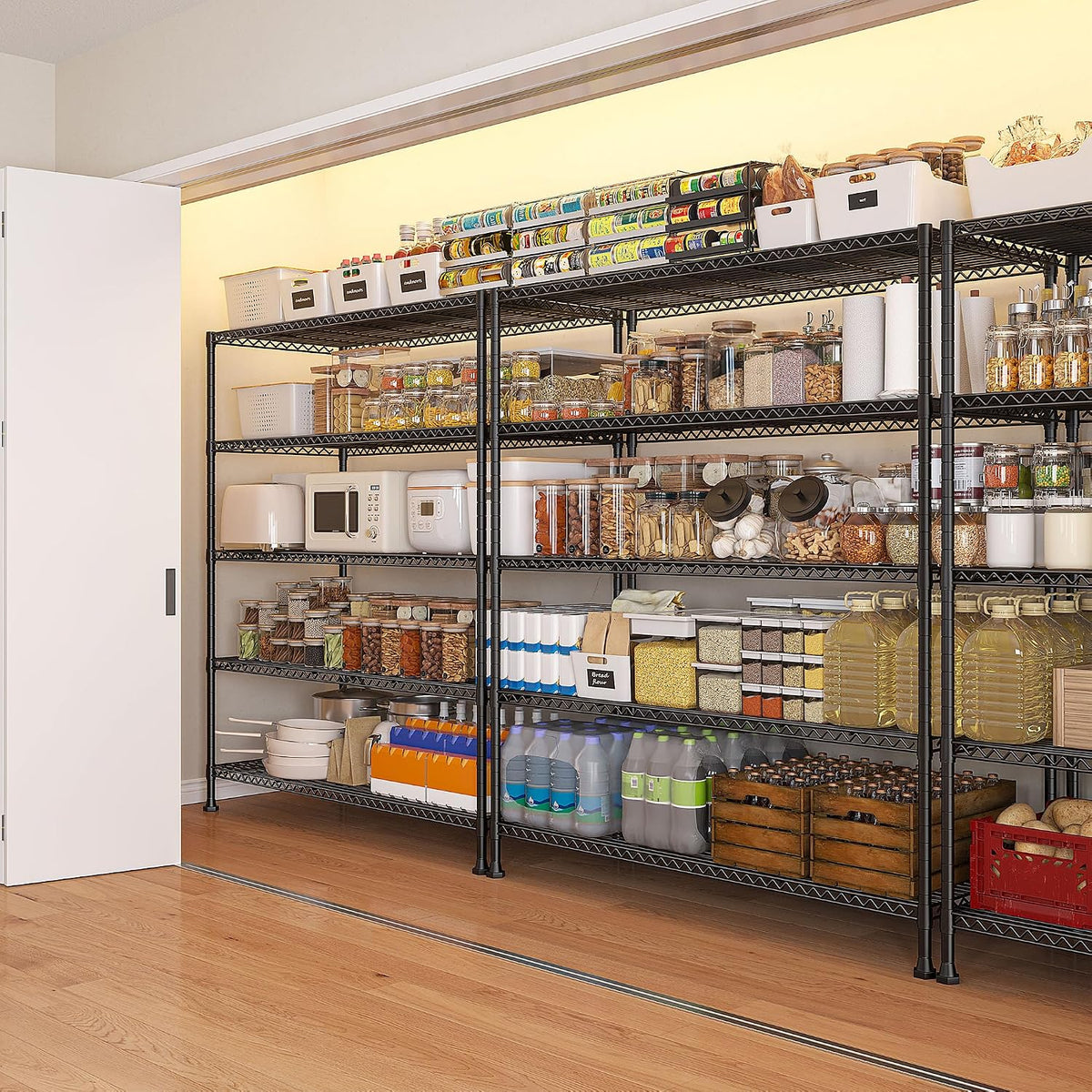 Heavy Duty 5-Tier Storage Shelves, 45.5''W for Kitchen Garage Retail