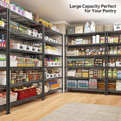 Heavy Duty 5-Tier Storage Shelves, 45.5''W for Kitchen Garage Retail