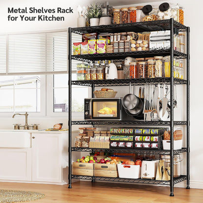 Heavy Duty 5-Tier Storage Shelves, 45.5''W for Kitchen Garage Retail