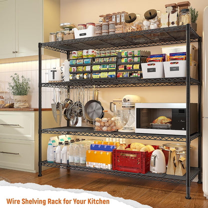 Heavy Duty 5-Tier Storage Shelves, 45.5''W for Kitchen Garage Retail