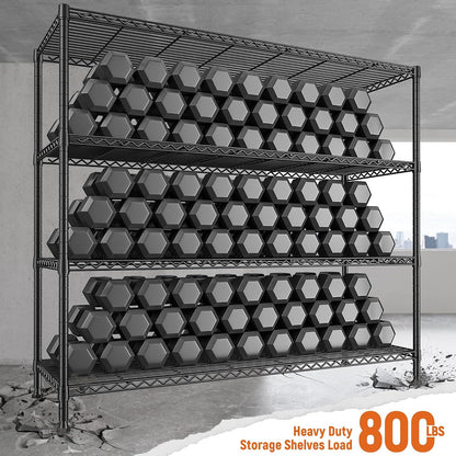 Heavy Duty 5-Tier Storage Shelves, 45.5''W for Kitchen Garage Retail