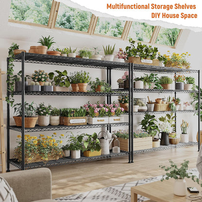 Heavy Duty 5-Tier Storage Shelves, 45.5''W for Kitchen Garage Retail