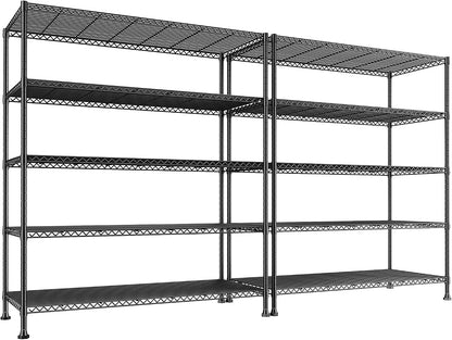 Heavy Duty 5-Tier Storage Shelves, 45.5''W for Kitchen Garage Retail