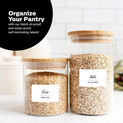 ThreeKin Waterproof Labels for Bottles and Containers - Custom Stickers - All-Purpose and Personalizable - Dishwasher, Freezer and Microwave Safe - BPA-Free - USA-Owned (Blank)