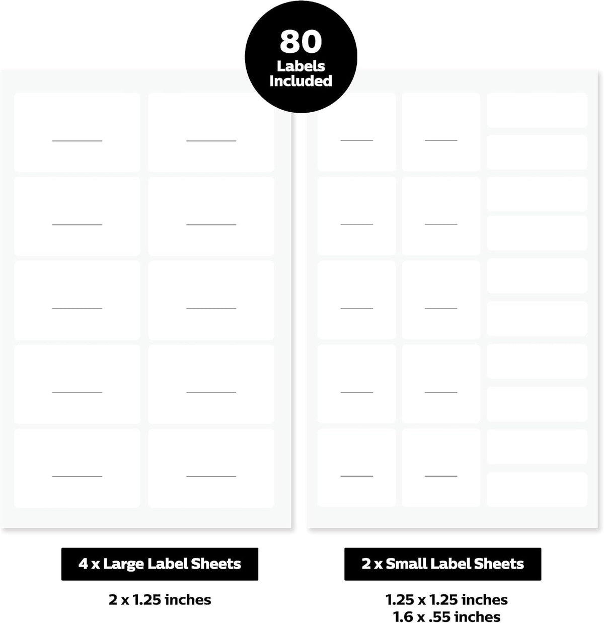 ThreeKin Waterproof Labels for Bottles and Containers - Custom Stickers - All-Purpose and Personalizable - Dishwasher, Freezer and Microwave Safe - BPA-Free - USA-Owned (Blank)