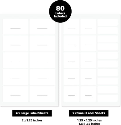 ThreeKin Waterproof Labels for Bottles and Containers - Custom Stickers - All-Purpose and Personalizable - Dishwasher, Freezer and Microwave Safe - BPA-Free - USA-Owned (Blank)