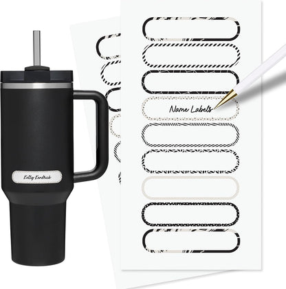ThreeKin Waterproof Labels for Bottles and Containers - Custom Stickers - All-Purpose and Personalizable - Dishwasher, Freezer and Microwave Safe - BPA-Free - USA-Owned (Blank)