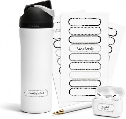 ThreeKin Waterproof Labels for Bottles and Containers - Custom Stickers - All-Purpose and Personalizable - Dishwasher, Freezer and Microwave Safe - BPA-Free - USA-Owned (Blank)