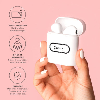 ThreeKin Waterproof Labels for Bottles and Containers - Custom Stickers - All-Purpose and Personalizable - Dishwasher, Freezer and Microwave Safe - BPA-Free - USA-Owned (Blank)