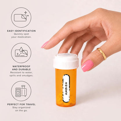 ThreeKin Waterproof Labels for Bottles and Containers - Custom Stickers - All-Purpose and Personalizable - Dishwasher, Freezer and Microwave Safe - BPA-Free - USA-Owned (Blank)