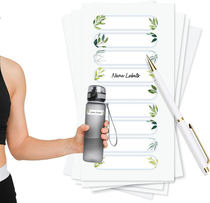 ThreeKin Waterproof Labels for Bottles and Containers - Custom Stickers - All-Purpose and Personalizable - Dishwasher, Freezer and Microwave Safe - BPA-Free - USA-Owned (Blank)